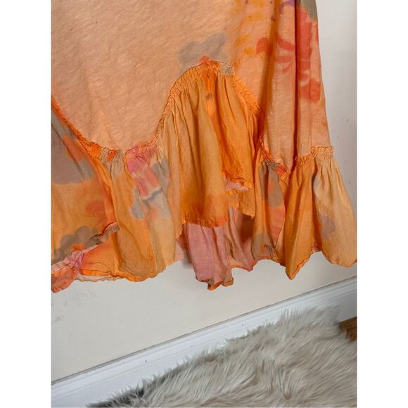 Daily Practice by Anthropologie Printed Asymmetrical Ruffle-Hem Dress M - Picture 5 of 7